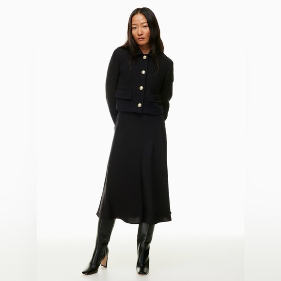 Aritzia Babaton Frances Black Cropped Jacket with Gold Buttons - Picture 2 of 10